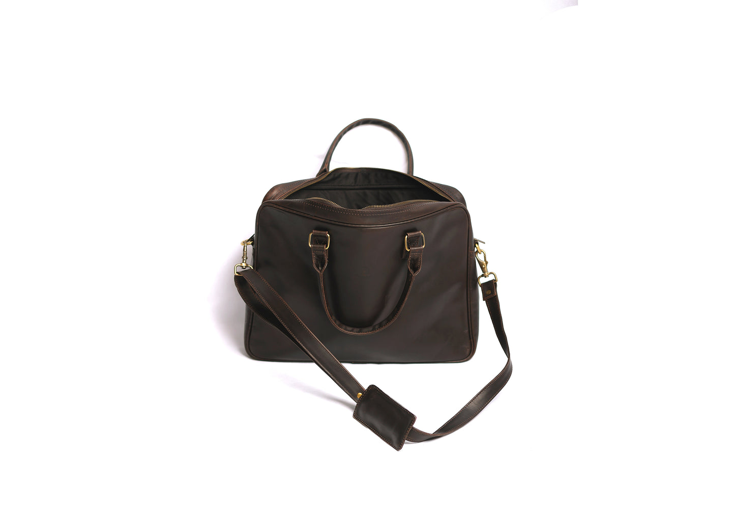 Dark Coffee - Laptop Leather Bag
