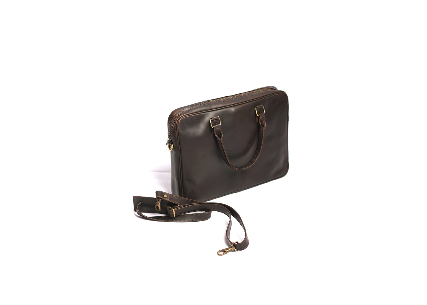 Dark Coffee - Laptop Leather Bag