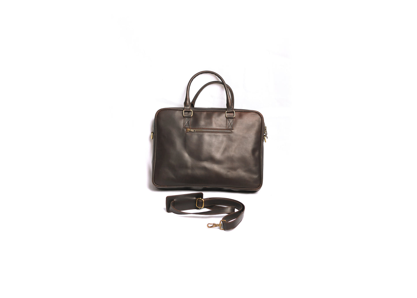 Dark Coffee - Laptop Leather Bag