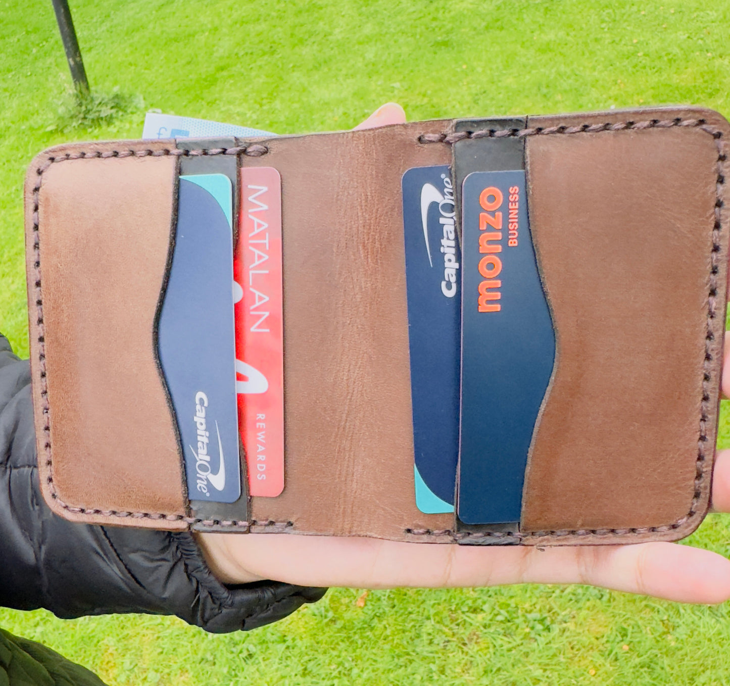 The Vertique - Brown Leather Cardholder Wallet