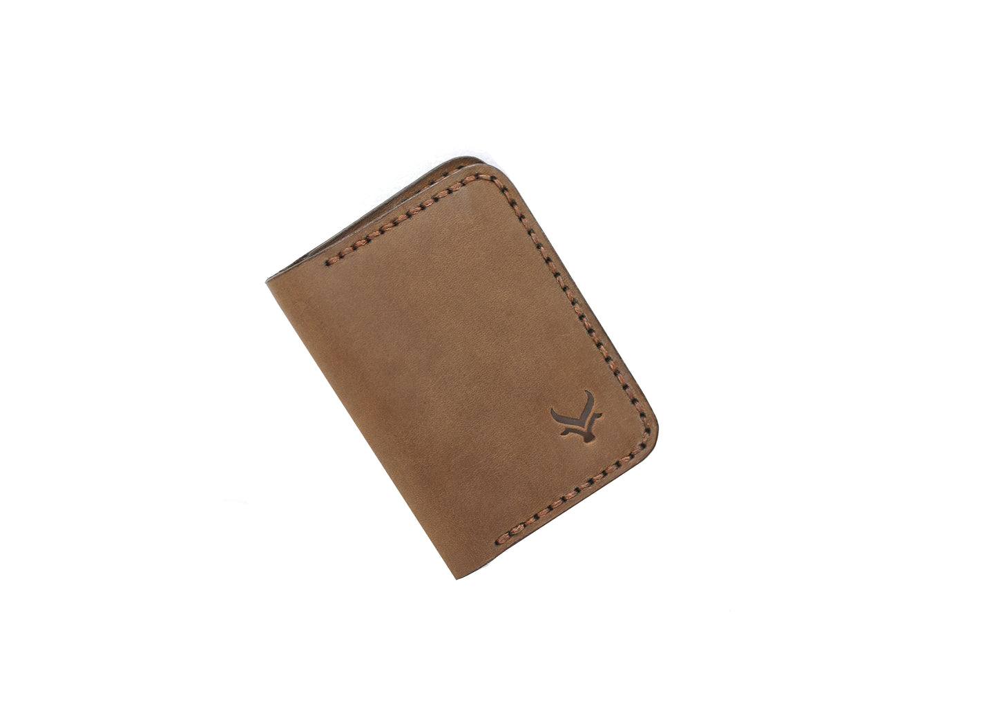 The Brown Walnut - Vertical executive biflod leather wallet