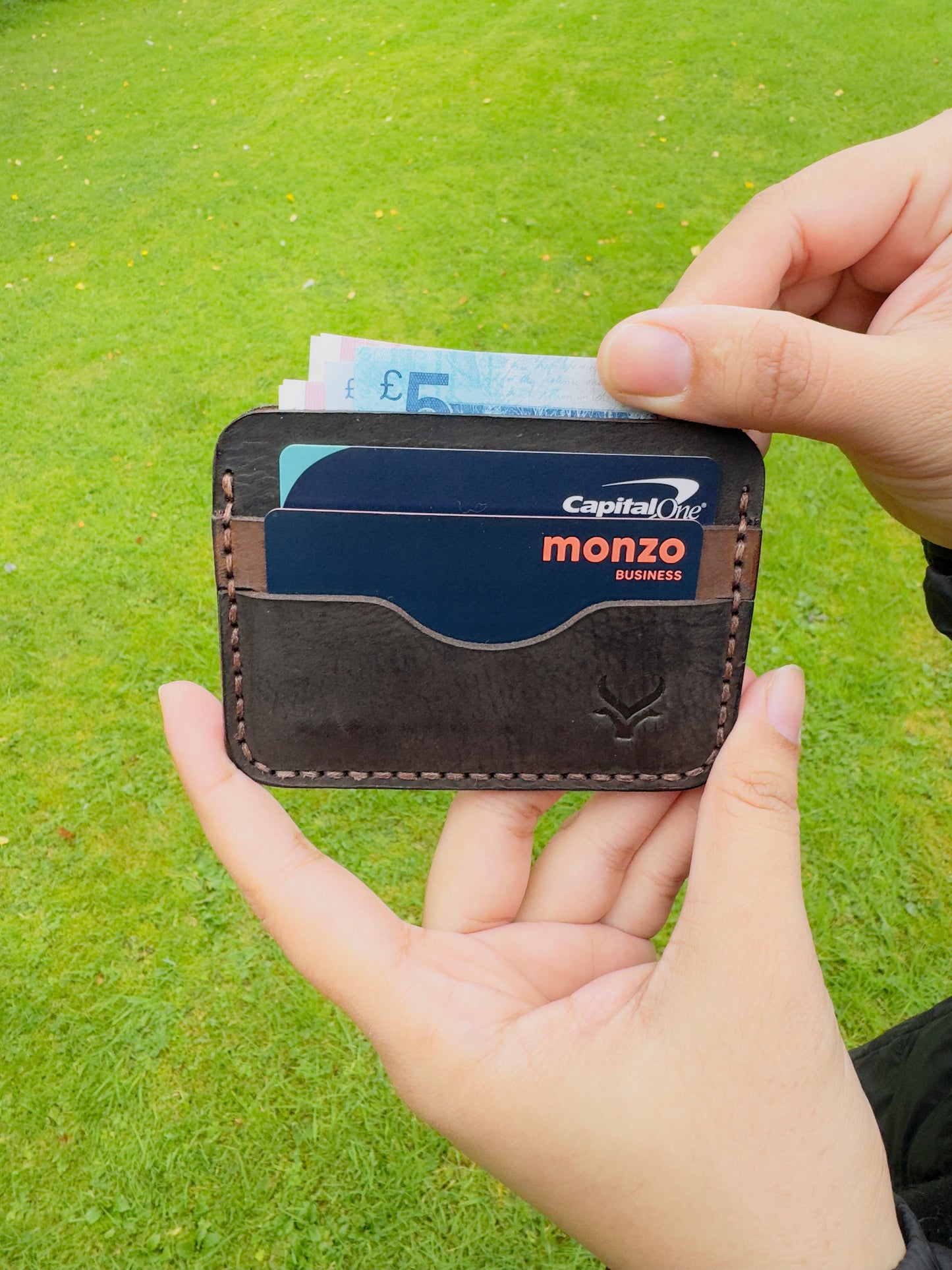 The Modernist: A Leather Cardholder Wallet - Black Color
