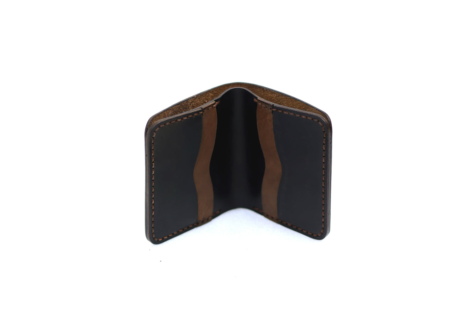 The Vertique - Black Leather Cardholder Wallet