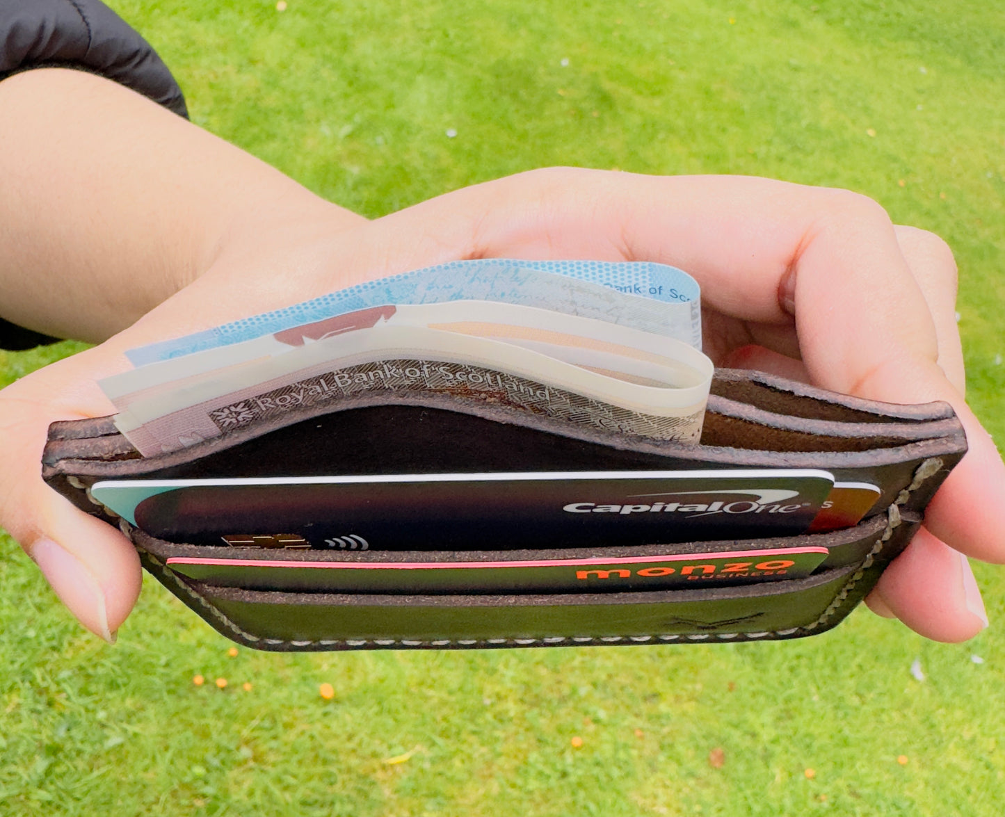 The Artisan- Black leather card holder
