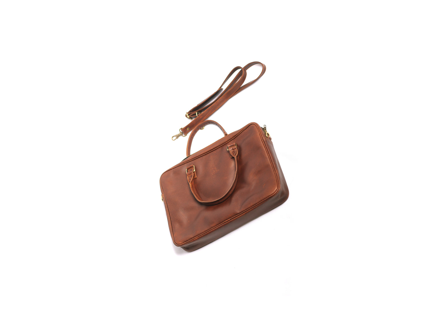 The Brown Camel- Brown Laptop Leather Bag