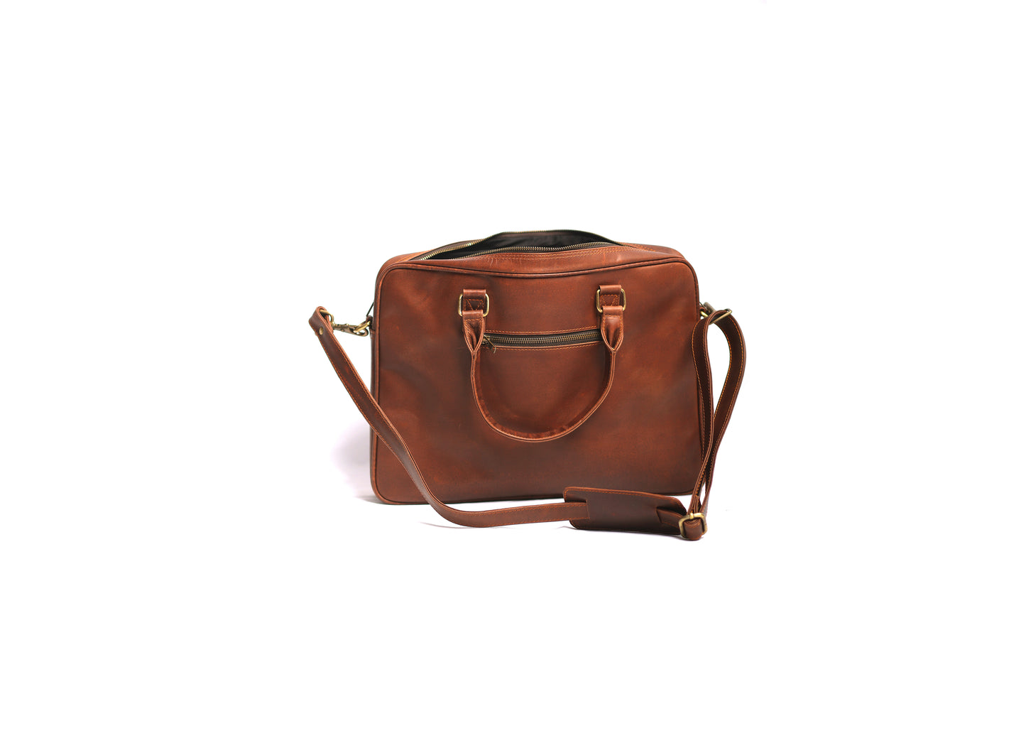 The Brown Camel- Brown Laptop Leather Bag