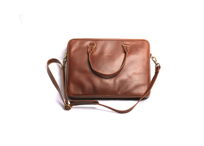 The Brown Camel- Brown Laptop Leather Bag