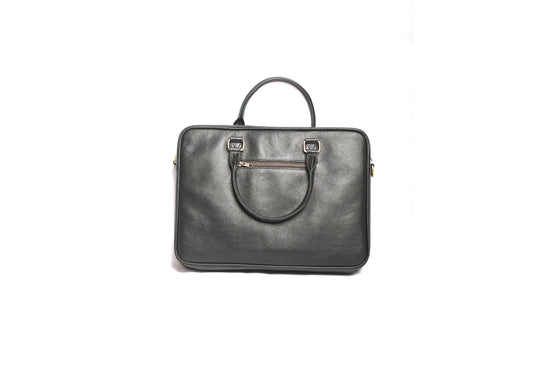 The Black Dotted - Laptop business Leather Bag