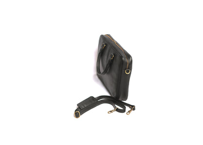 The Black Dotted - Laptop business Leather Bag