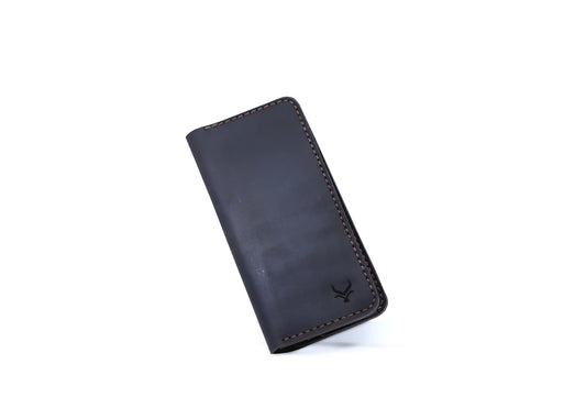 The Masterpiece- Black Leather long wallet |9 pockets|