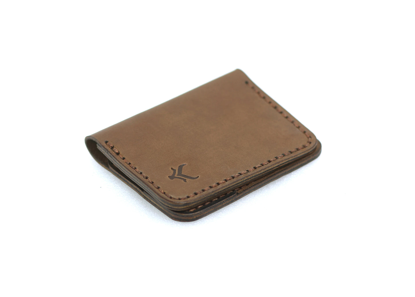 The Vertical Cross - Brown leather wallet
