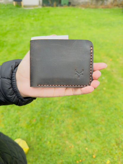 The Timless: A black leather Bifold Wallet