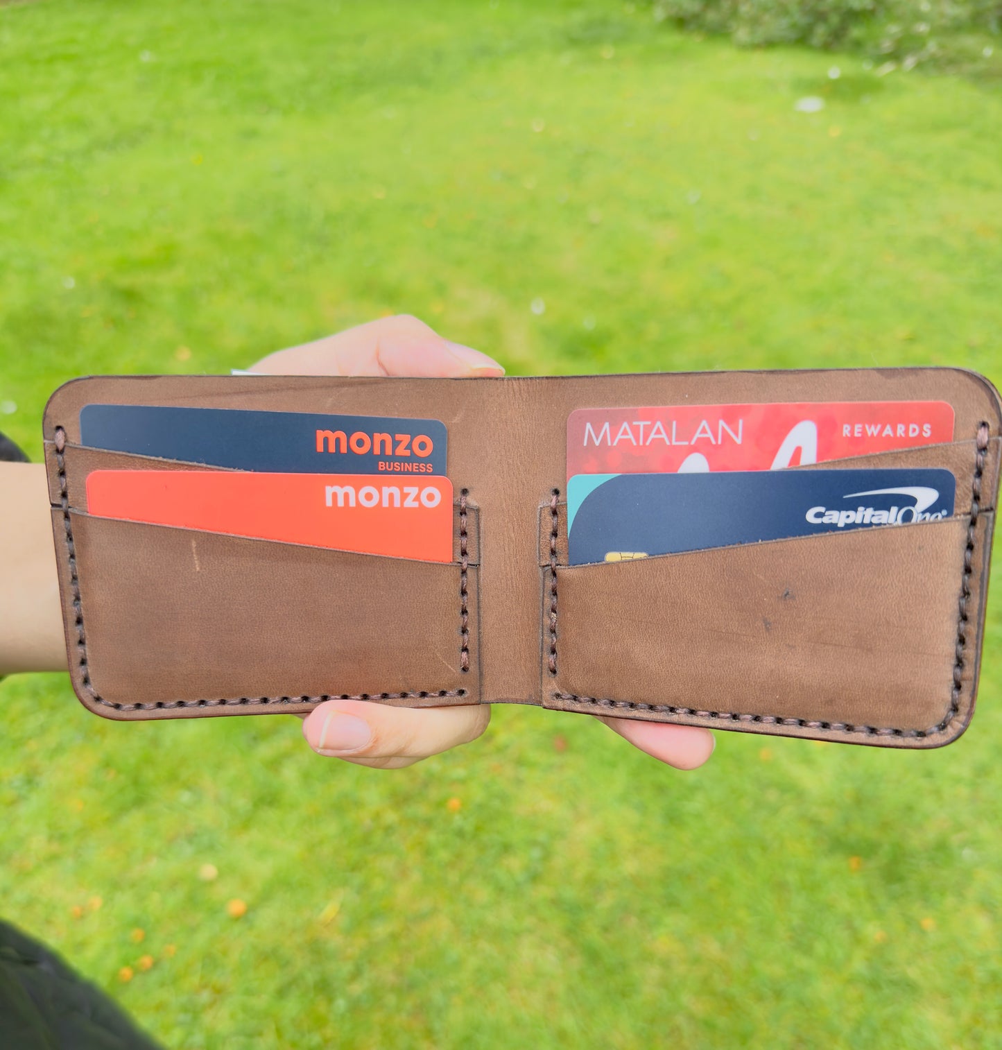 The Timeless: A brown leather Bifold Wallet