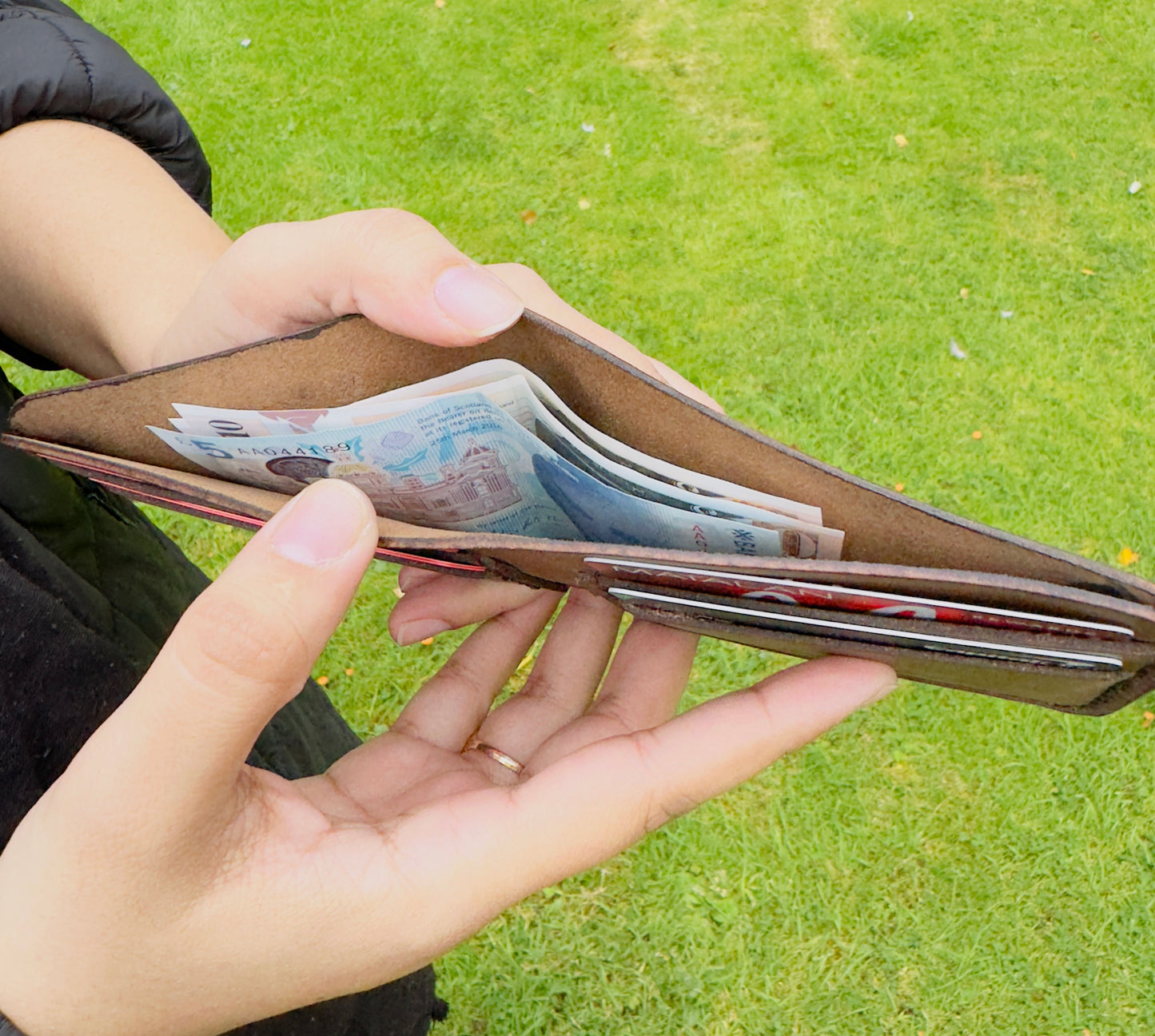 The Timeless: A brown leather Bifold Wallet