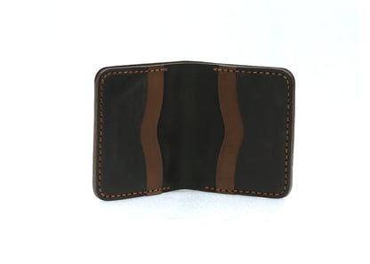 The Vertique - Black Leather Cardholder Wallet
