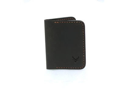 The Vertique - Black Leather Cardholder Wallet