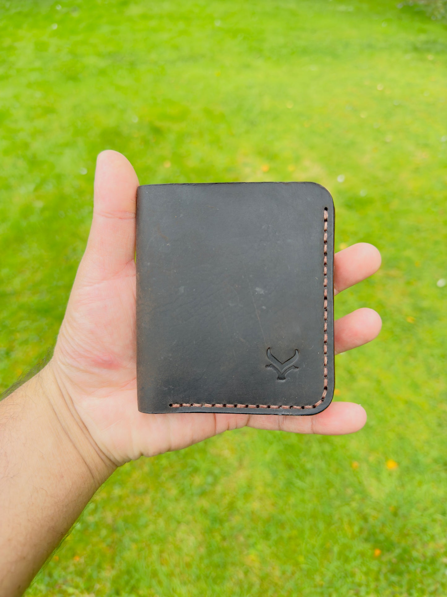 The Vertique - Black Leather Cardholder Wallet