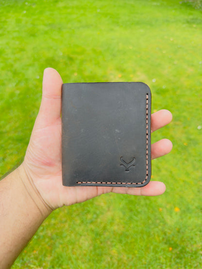 The Vertique - Black Leather Cardholder Wallet
